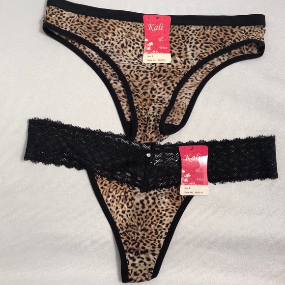 Kali and Wins animal print nylon panties L - Picture 1 of 2